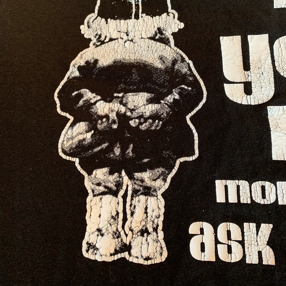 “Say Hello To My Little Friend” Gnome Black Graphic Tee Shirt Mens Small (34-36) - Picture 9 of 11